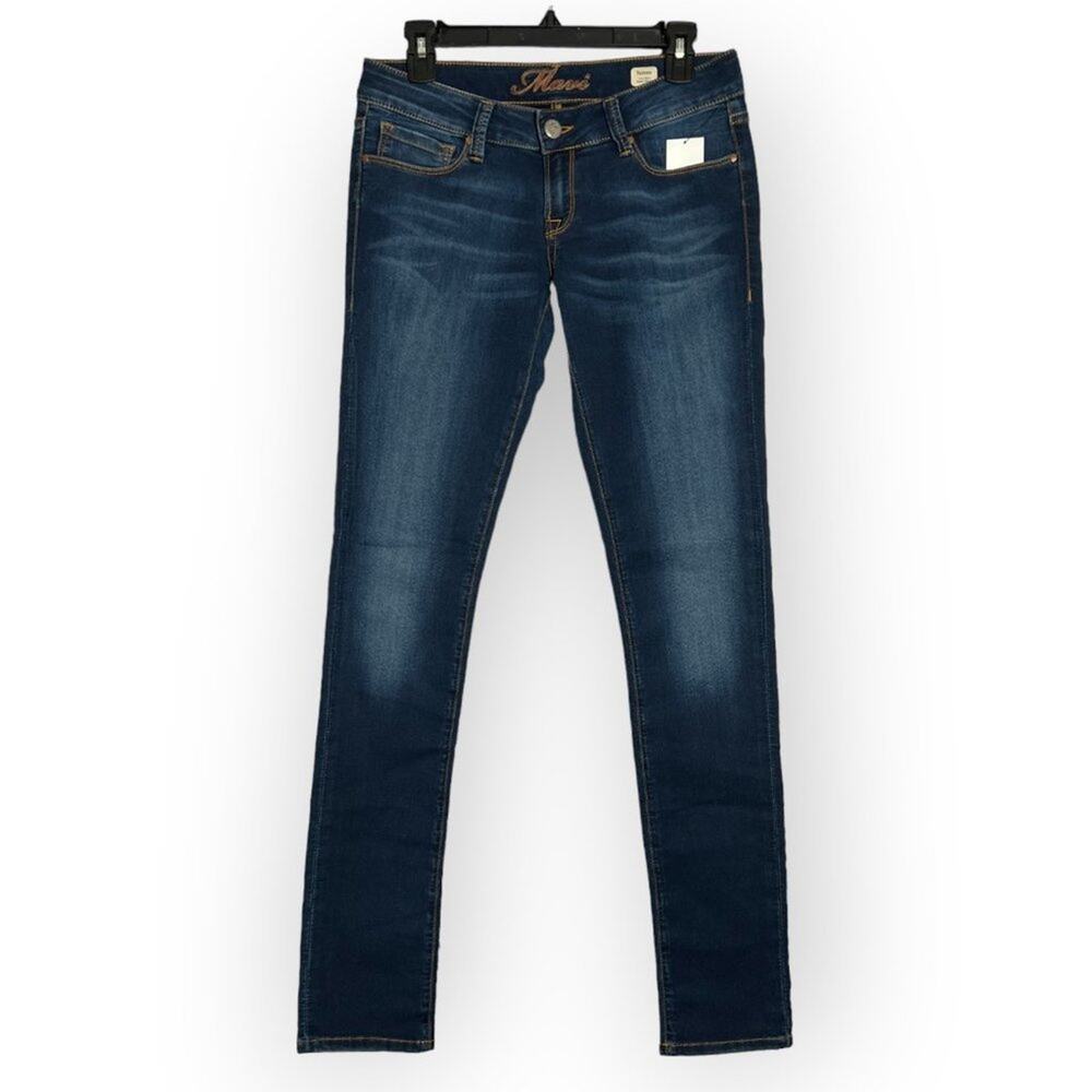 NWT MAVI SERENA Low-Rise Super Skinny Jeans SIZE 27 x 33 Dark Wash Blue Denim